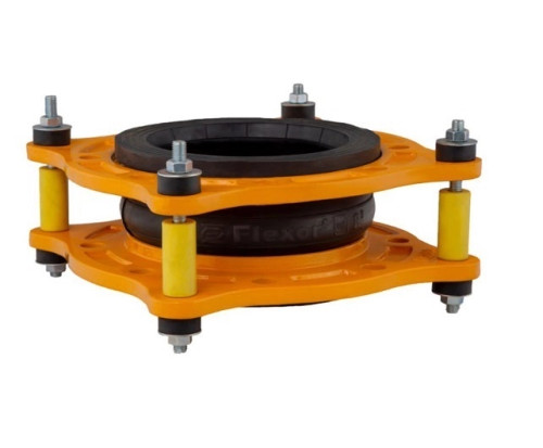 لرزهگیر لاستیکی زرد فلکسور پارس با فلنج مهاردار