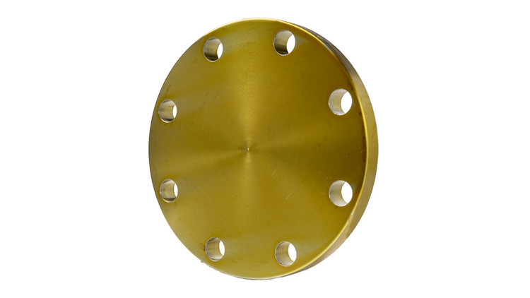 نمای نزدیک از فلنج کور کلاس 16 بار ساختهشده از فولاد A105