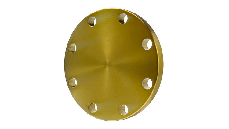 نمای نزدیک از فلنج کور کلاس 16 بار ساختهشده از فولاد A105