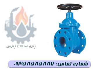 شیر کشویی PN10 زبانه لاستیکی میراب مناسب خطوط لوله صنعتی با فشار 16 بار و بدنه چدن داکتیل و زبانه لاستیکی جهت کنترل جریان سیالات