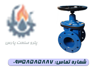 شیر فلکه کشویی زبانه فلزی PN10 برند وگ ایران مناسب خطوط آب و صنعت با فشار متوسط