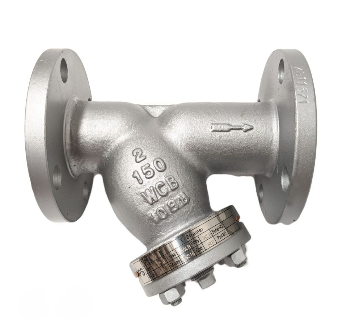 شیر فلکه صافی فولادی کلاس 150 فلنجی ASTM A216 WCB با توری استیل مناسب خطوط نفت و گاز و بخار و آب صنعتی